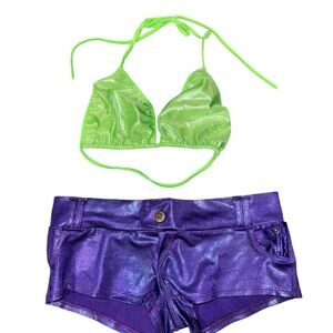 Festival rave bikini outfit booty shorts medium